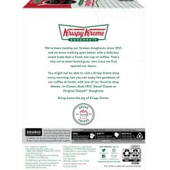 Krispy Kreme Classic Coffee Keurig Single Serve K-Cup Pods, Medium Roast, 24 Pods Per Pack, Case Of 4 Packs