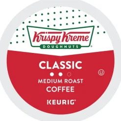 Krispy Kreme Classic Coffee Keurig Single Serve K-Cup Pods, Medium Roast, 24 Pods Per Pack, Case Of 4 Packs