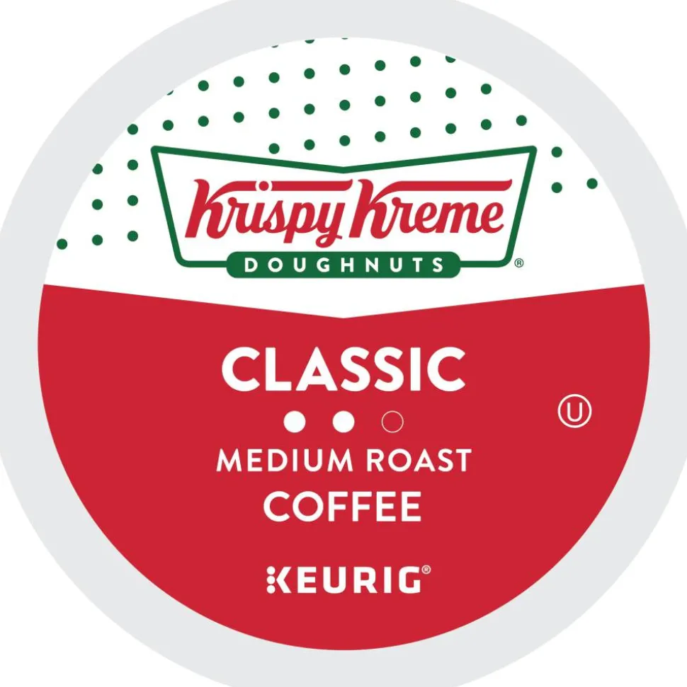 Krispy Kreme Classic Coffee Keurig Single Serve K-Cup Pods, Medium Roast, 24 Pods Per Pack, Case Of 4 Packs