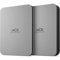LaCie STLP1000400 1 TB Portable Hard Drive - External - Moon Silver