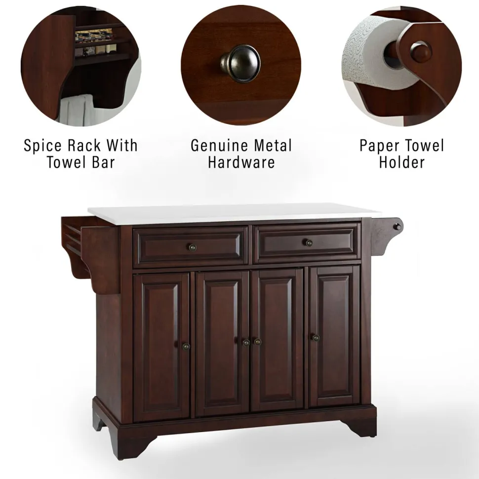 Lafayette Granite Top Full Size Kitchen Island/Cart