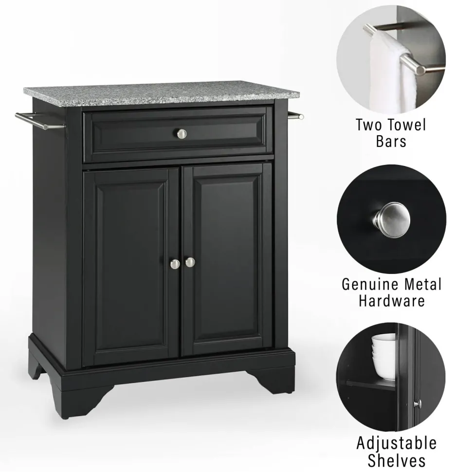 Lafayette Granite Top Portable Kitchen Island/Cart