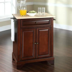 Lafayette Wood Top Portable Kitchen Island/Cart