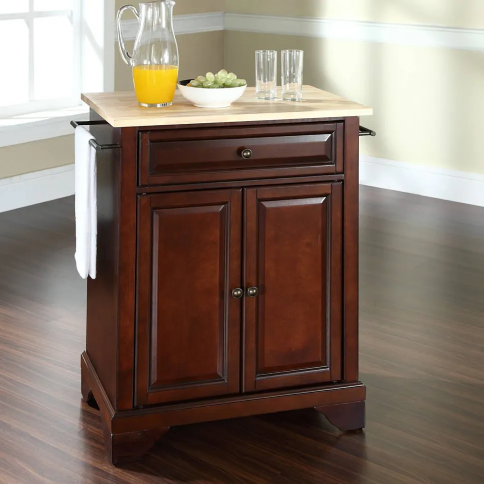 Lafayette Wood Top Portable Kitchen Island/Cart