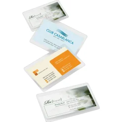 Laminating Pouches, Business Card Size, 5 Mil, 2.56" x 3.75", Pack Of 100
