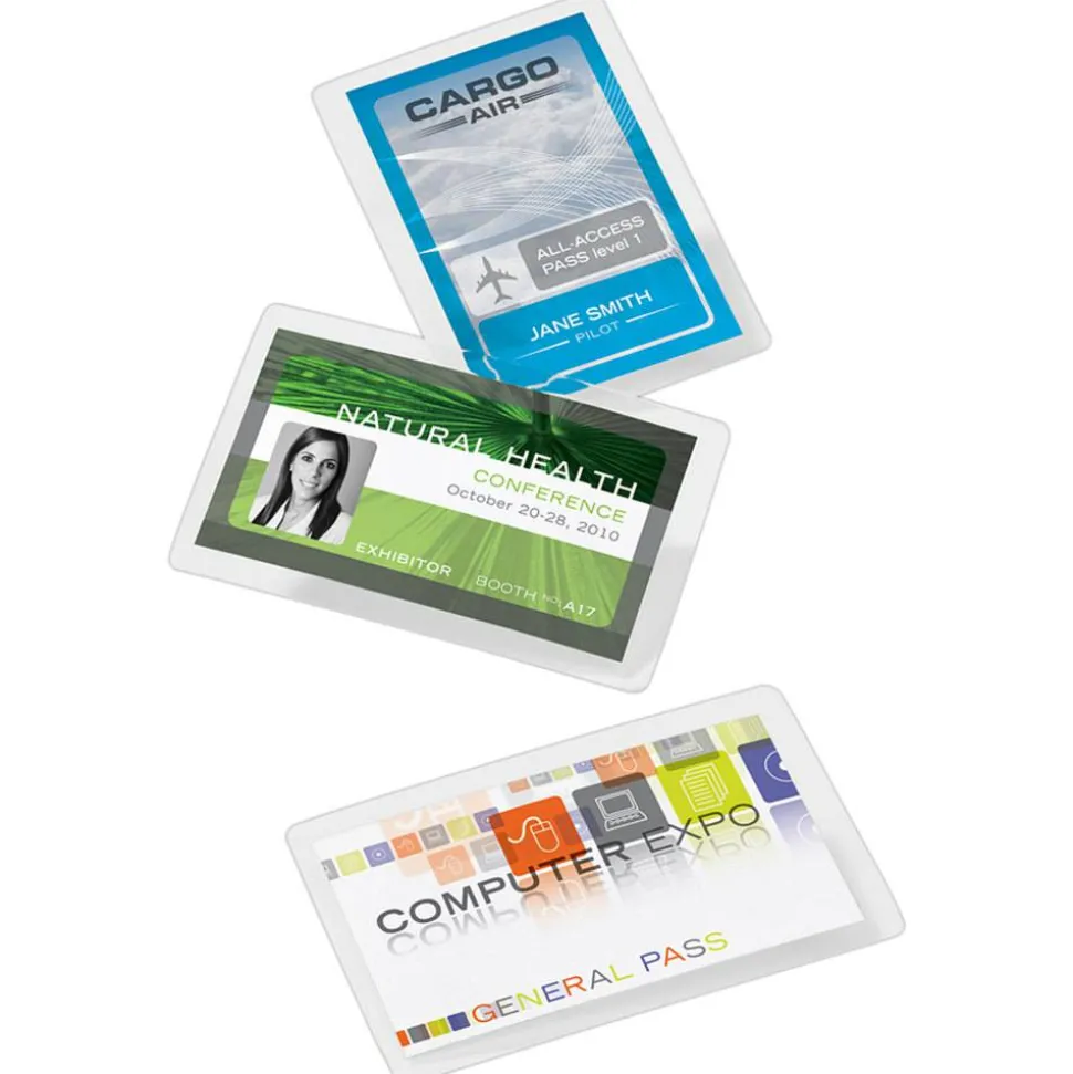 Laminating Pouches, ID Badge, 5 Mil, 2.5" x 3.75", Pack Of 25