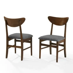 Landon 2Pc Wood Dining Chairs W/Upholstered Seat