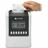 Lathem Calculating Electronic Time Clock, 100 Employees, 6-15/16”H x 5-1/4”W x 9-5/8”D, Gray, 700E