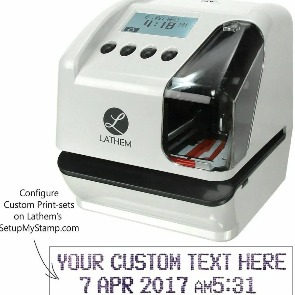 Lathem LT5 Electronic Time and Date Stamp - Card Punch/Stamp - Digital - Time, Date Record Time