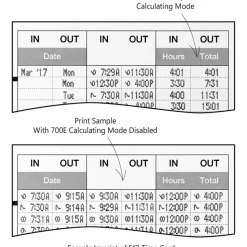 Lathem Model 700E Clock Single Sided Time Cards - White - Black Print Color - 100 / Pack