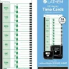 Lathem Time Cards, E8-100, Weekly, 1-Sided, 8 1/2" x 3 3/4", White, Box Of 100