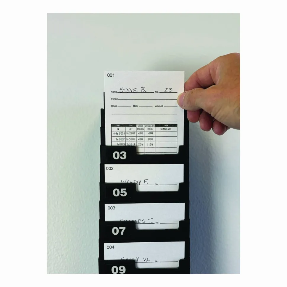Lathem Time Cards, Numbered 1-100, 2-Sided, 3 3/8" x 7 1/4", Pack Of 100