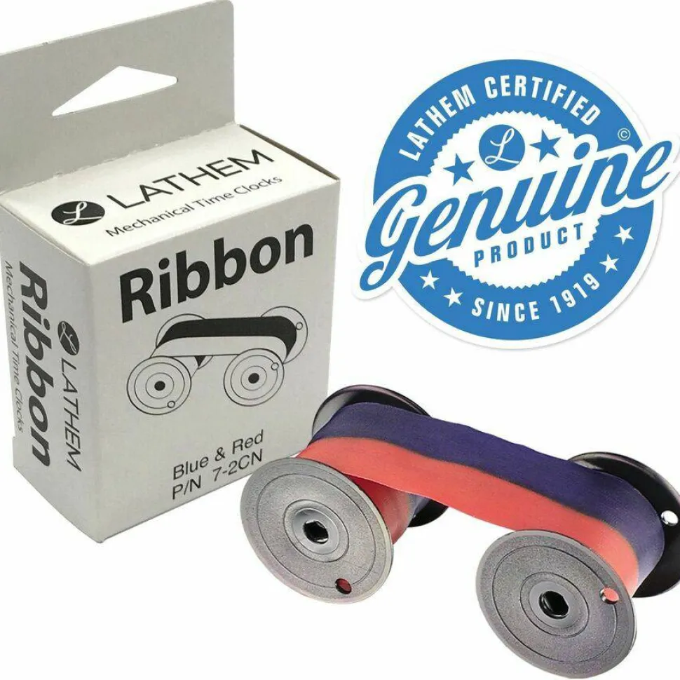 Lathem Time Recorder 2-Color Replacement Ribbon For 2121/4001 Models