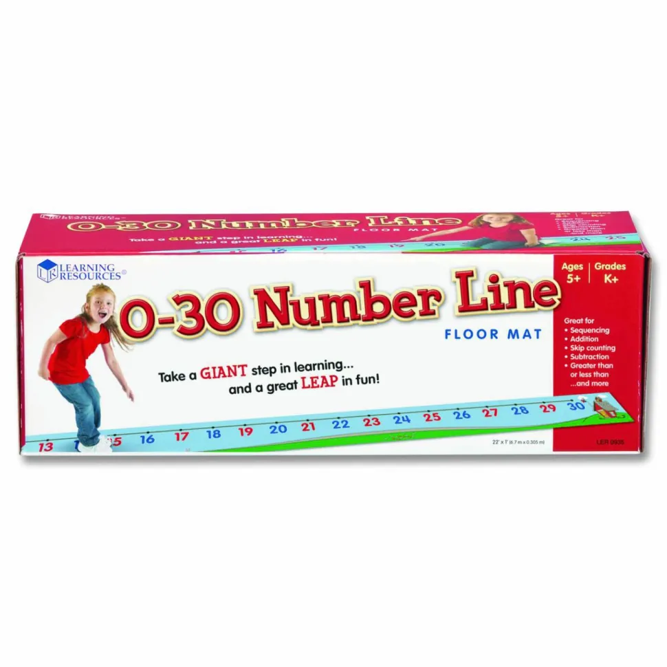 Learning Resources 0-30 Number Line Floor Mat, Grades K to 5