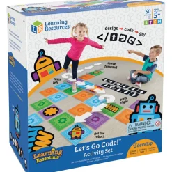 Learning Resources Ages 5+ Let's Go Code Activity Set - Theme/Subject: Fun - Skill Learning: Gross Motor, Visual, Critical Thinking, Sequential Thinking, Problem Solving, Direction - 50 Pieces - 5+ - 1 / Set