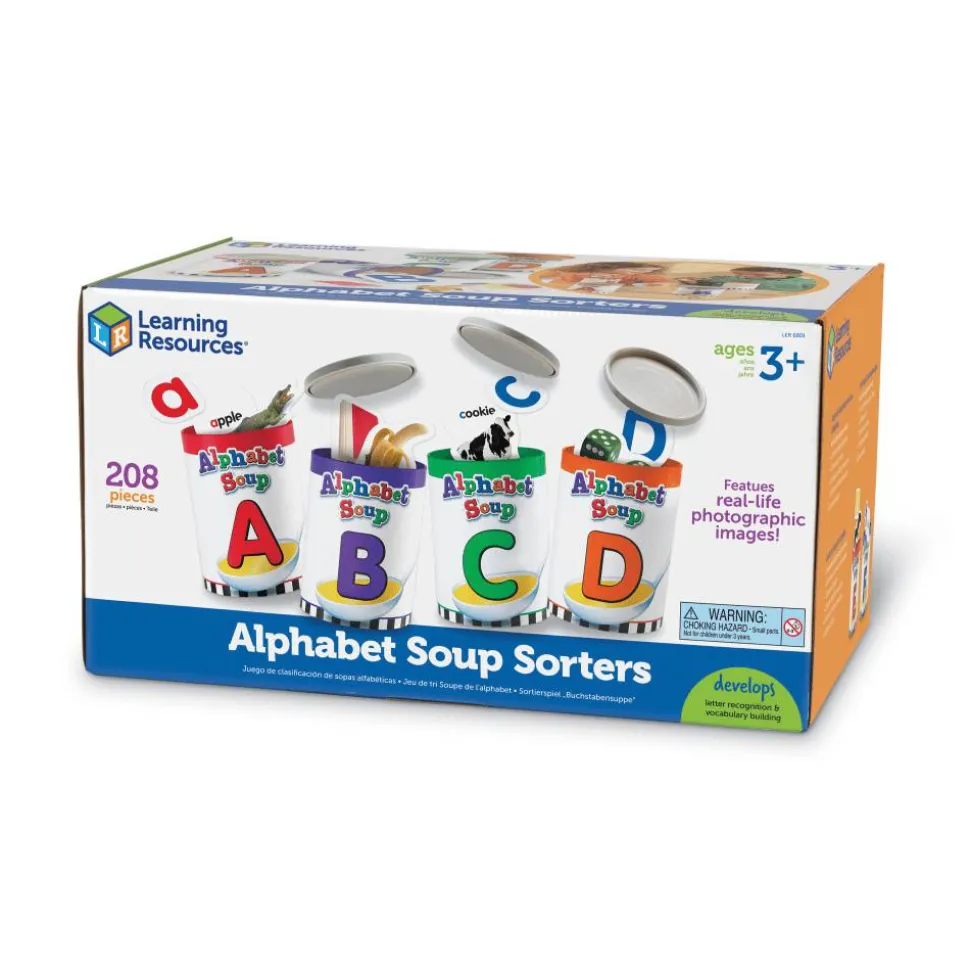 Learning Resources Alphabet Soup Sorters, 3" x 4 1/4", Multicolor, Pre-K - Grade 2