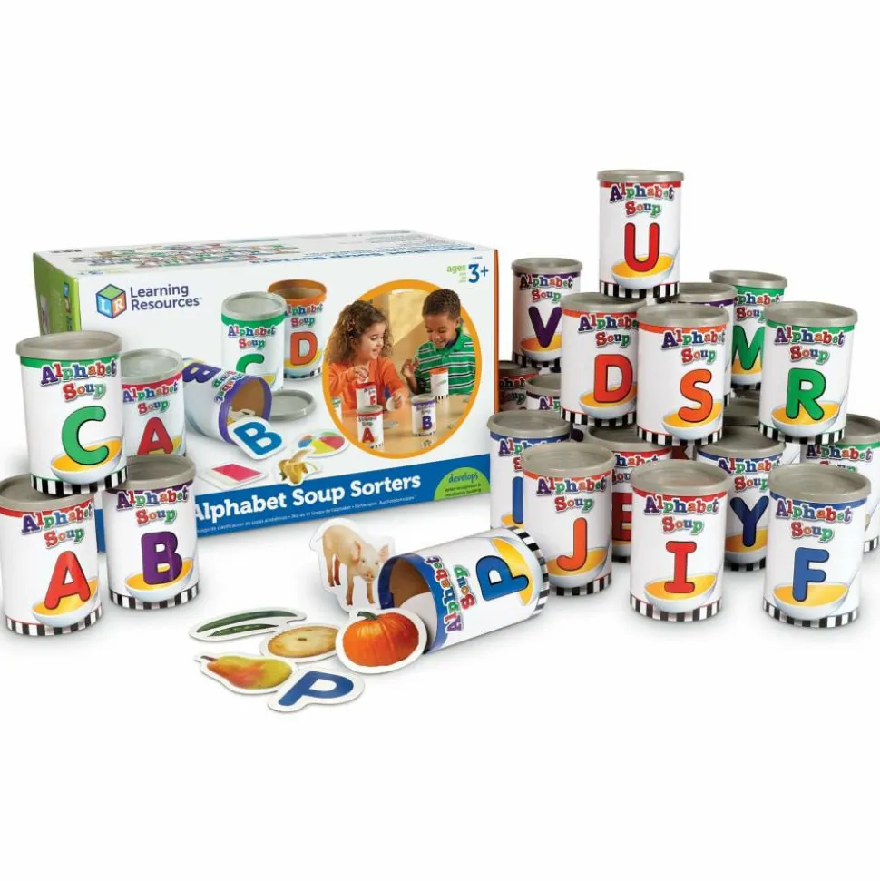 Learning Resources Alphabet Soup Sorters, 3" x 4 1/4", Multicolor, Pre-K - Grade 2