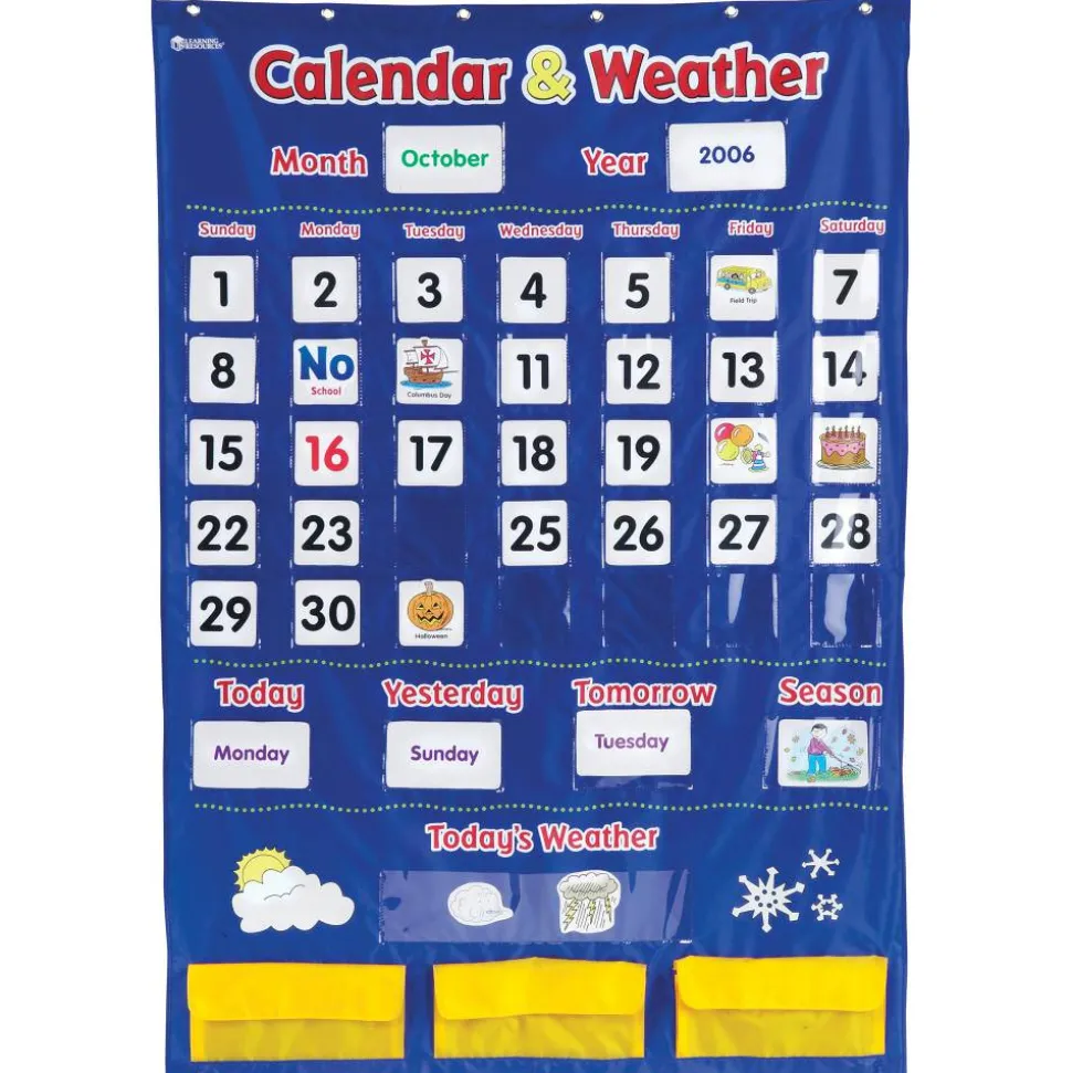 Learning Resources Calendar And Weather Pocket Chart