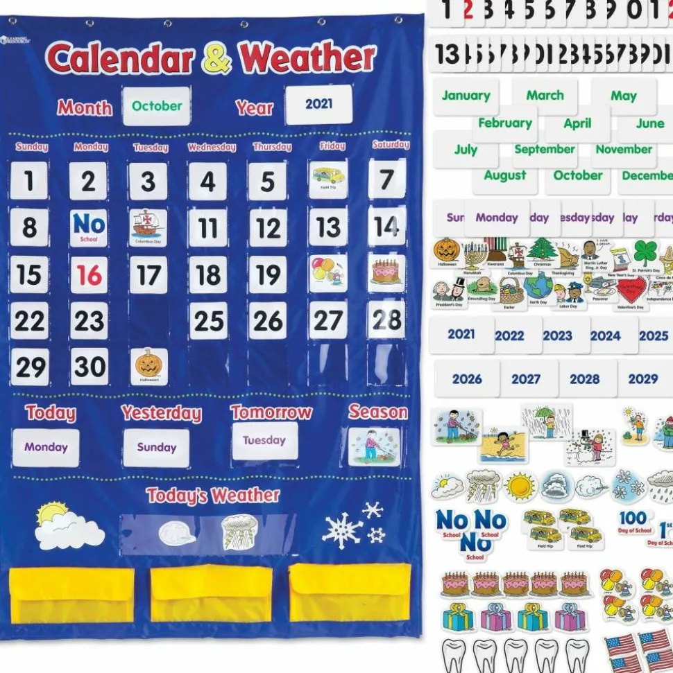 Learning Resources Calendar And Weather Pocket Chart