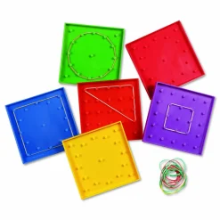 Learning Resources Double-Sided Assorted Geoboards, Grades K to 3, 5