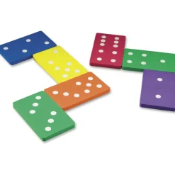 Learning Resources Foam Jumbo Dominoes - Skill Learning: Sorting, Patterning, Arithmetic, Fraction, Logic - 5 Year & Up - Multi