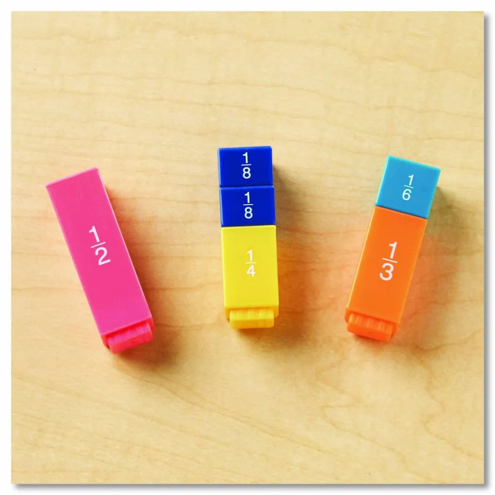 Learning Resources Fraction Tower Fraction Cubes, Grades 1 to 4, 51 Pieces