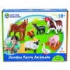 Learning Resources Jumbo Farm Animals, Grades Pre-K to 3, 7 Pieces