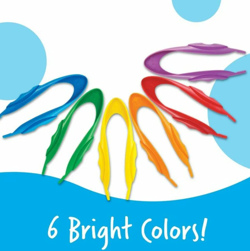 Learning Resources Jumbo Tweezers, 6"H, Pre-K - Grade 2, Pack Of 12