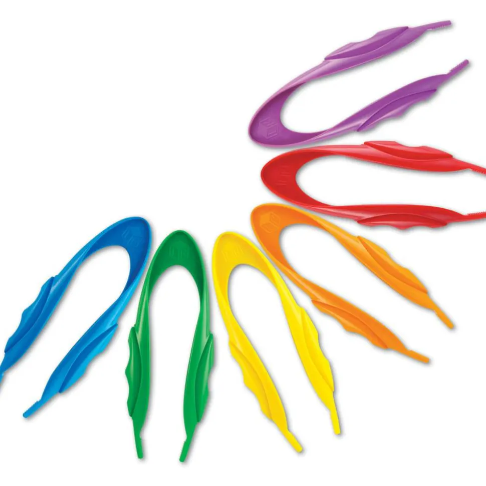 Learning Resources Jumbo Tweezers, 6"H, Pre-K - Grade 2, Pack Of 12