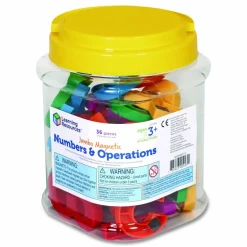 Learning Resources Jumbo Magnetic Numbers and Operations, Assorted Colors, 36 Pieces