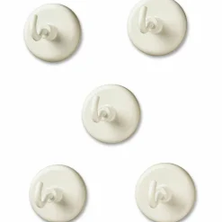 Learning Resources Original Magnetic Hooks - 13 lb (5.90 kg) Capacity - for Pocket Chart, Flip Book, Hall Pass, Decoration - White - 5 / Pack