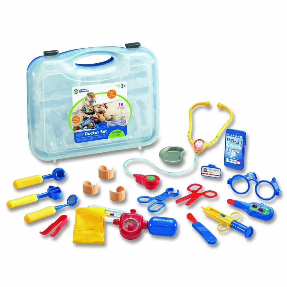 Learning Resources Pretend and Play Doctor Set, Ages 3 and Up, 19 Pieces