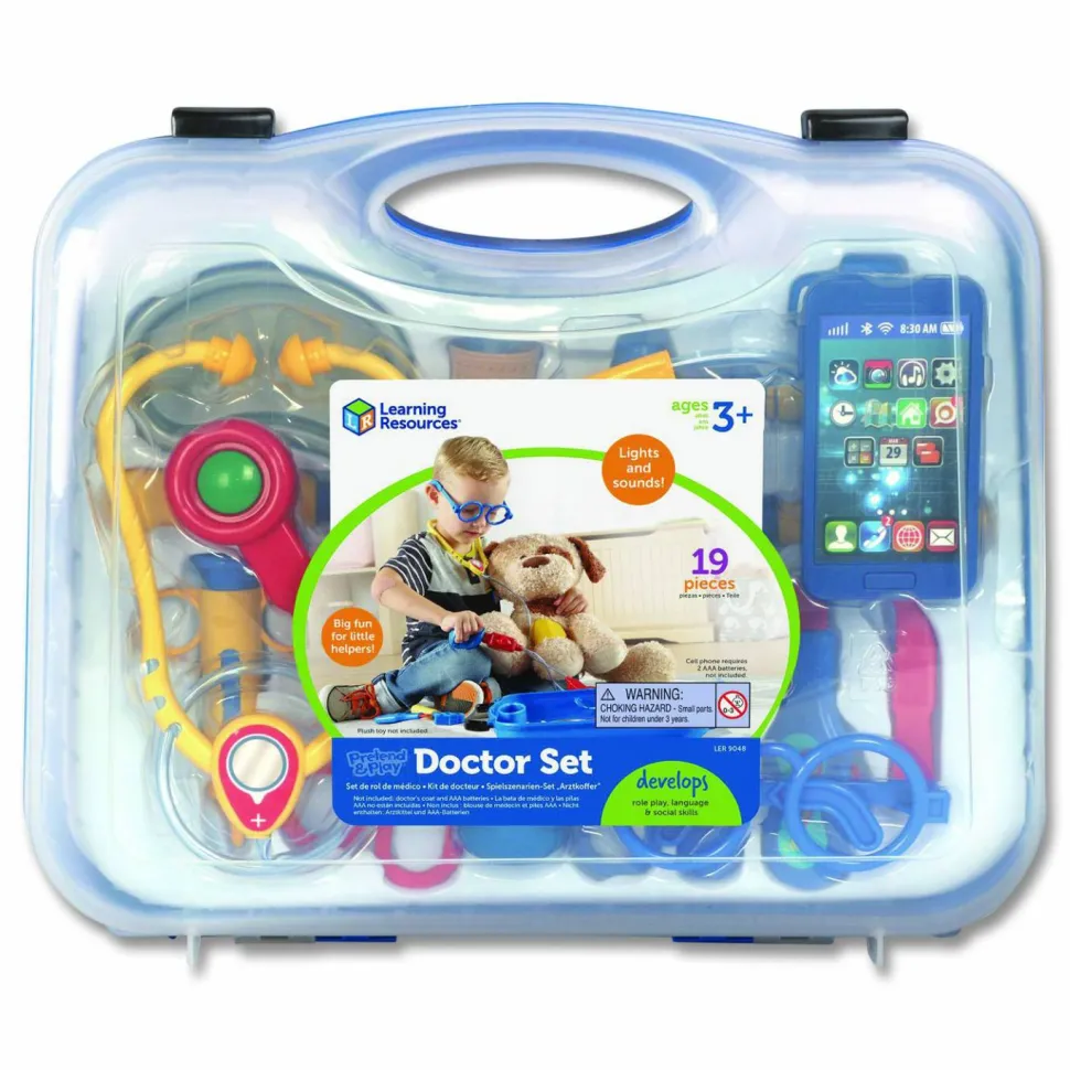 Learning Resources Pretend and Play Doctor Set, Ages 3 and Up, 19 Pieces