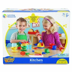 Learning Resources Pretend and Play Kitchen Set, Ages 3 and Up, 73 Pieces