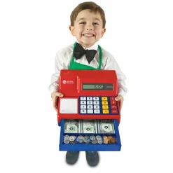 Learning Resources Pretend & Play Calculator Cash Register, 5 3/4"H x 9 1/2"W x 10 1/2"D, Grades Pre-K - 3