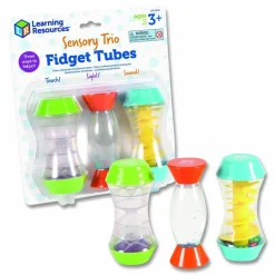 Learning Resources Sensory Trio Fidget Tubes, Ages 3 and Up, Assorted Colors, 3 Pieces