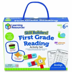 Learning Resources Skill Builders! First Grade Reading Activity Set, Grade 1, 88 Pieces