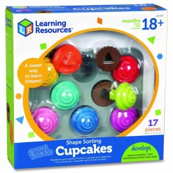 Learning Resources Smart Snacks Shape Sorting Cupcakes, Pre-K, 17 Pieces