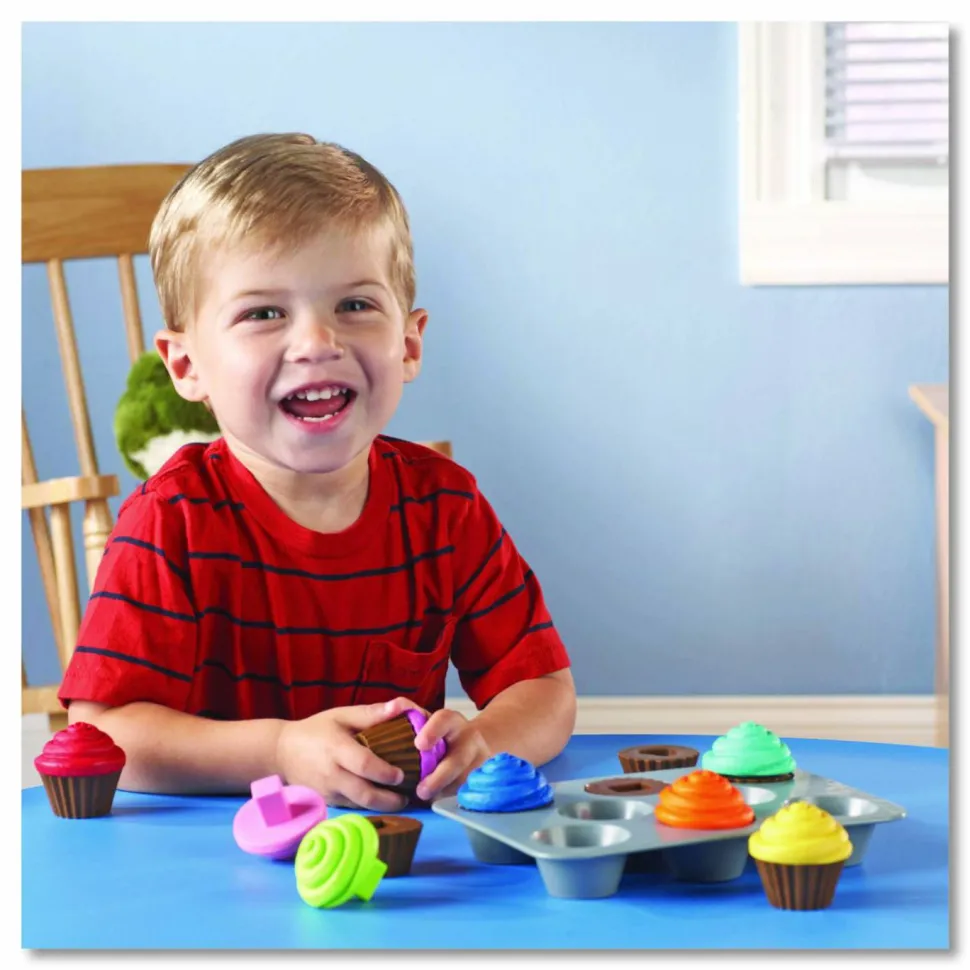 Learning Resources Smart Snacks Shape Sorting Cupcakes, Pre-K, 17 Pieces