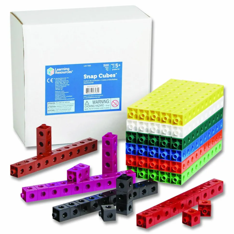 Learning Resources Snap Cubes, Grades K to 2, 500 Pieces