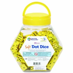 Learning Resources Soft Foam Dot Dice, Grades Pre-K to 1, 200 Pieces