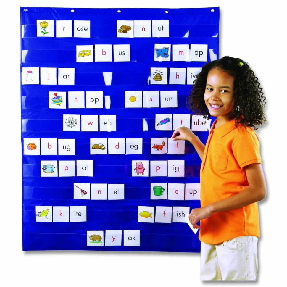 Learning Resources Standard Pocket Chart, 33 1/2" x 42", Blue, Ages 3 to 10