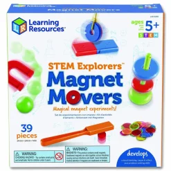 Learning Resources STEM Explorers Magnet Movers, Grades K to 2, 39 Pieces