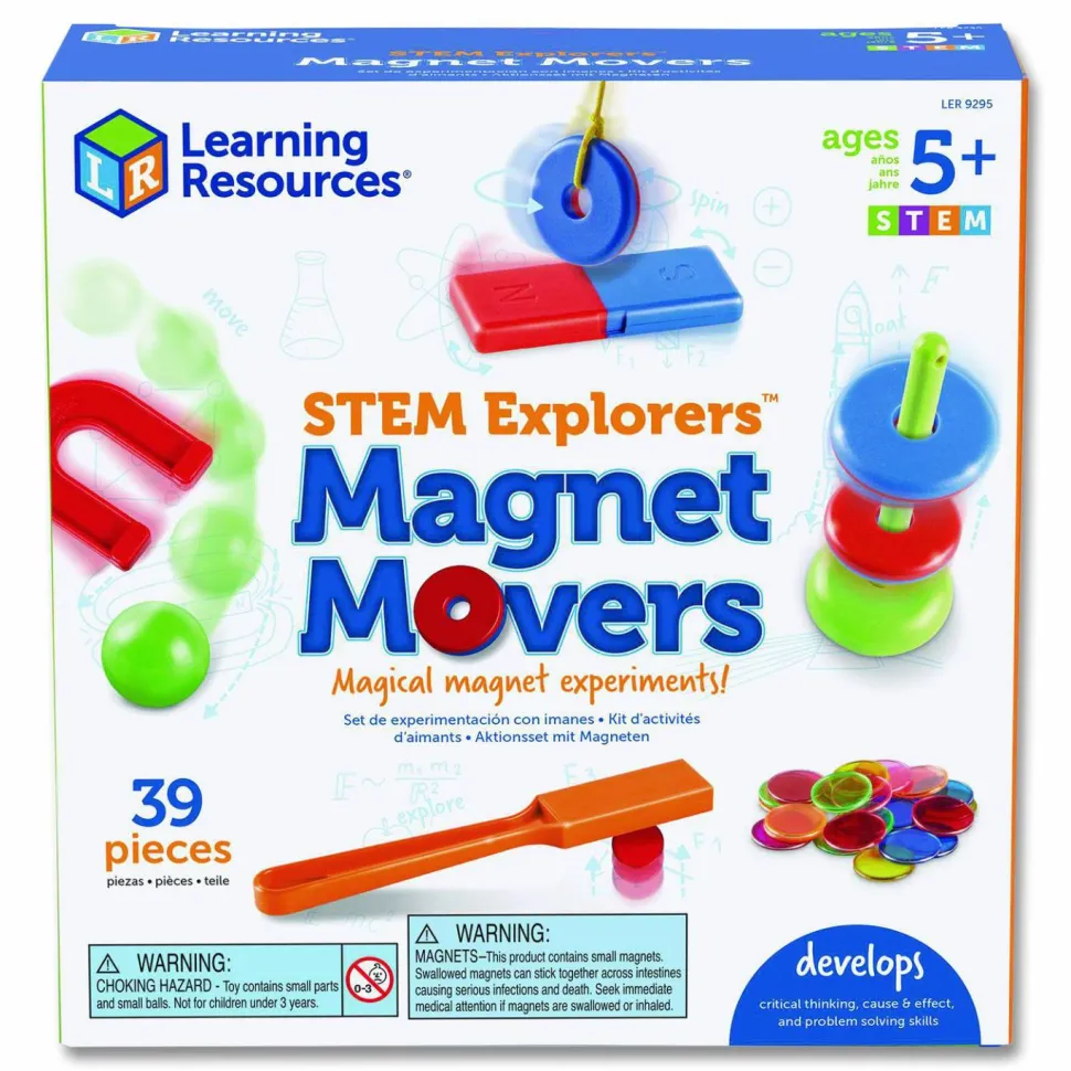 Learning Resources STEM Explorers Magnet Movers, Grades K to 2, 39 Pieces