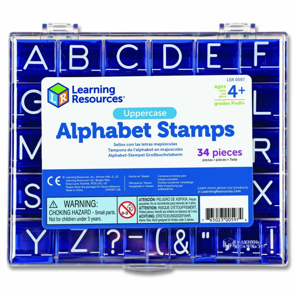 Learning Resources Uppercase Alphabet Stamps, 1", 34 Stamps