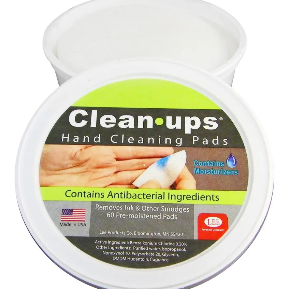 Lee Clean-Ups Hand Cleaning Pads, Pack Of 60