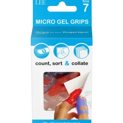 Lee Tippi Micro-Gel Fingertip Grips, Size 7, Medium, Assorted Colors, Pack Of 10
