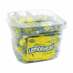 LemonHead Lemon Candy, Individually Wrapped, 40.5 oz Tub, 150 Pieces