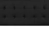 Lennox Tufted Upholstered King Size Headboard in Black Vinyl