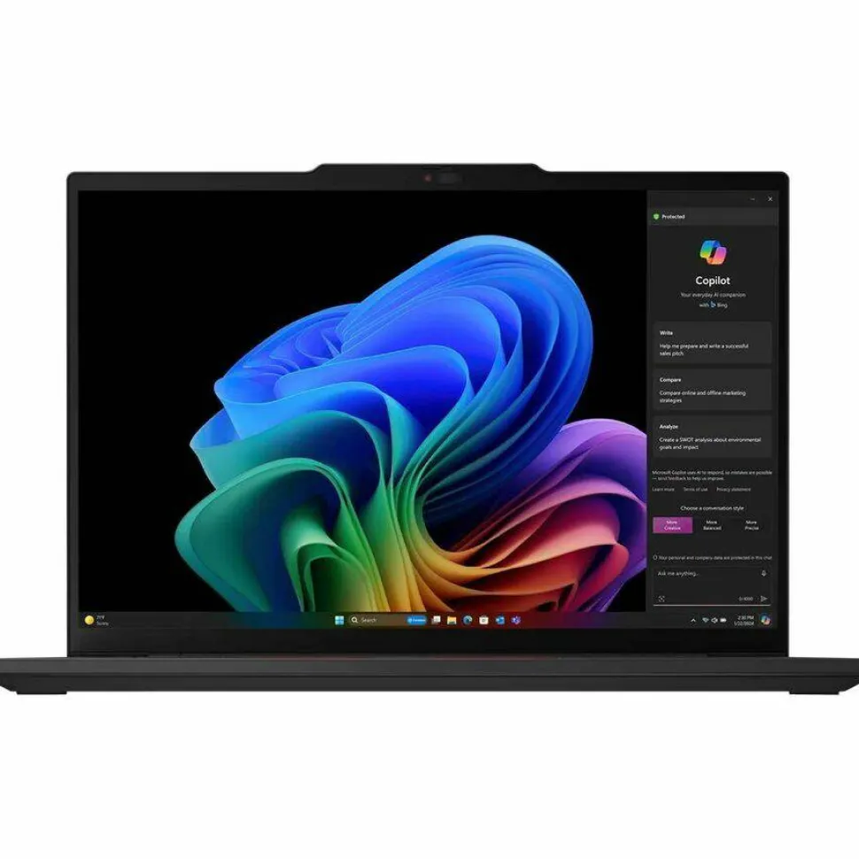 Lenovo ThinkPad T14s Gen 6 21N10000US 14" Copilot+ PC Notebook - WUXGA - 60 Hz - Qualcomm Snapdragon X Elite X1E-78-100 - 32 GB - 1 TB SSD - English Keyboard - Black